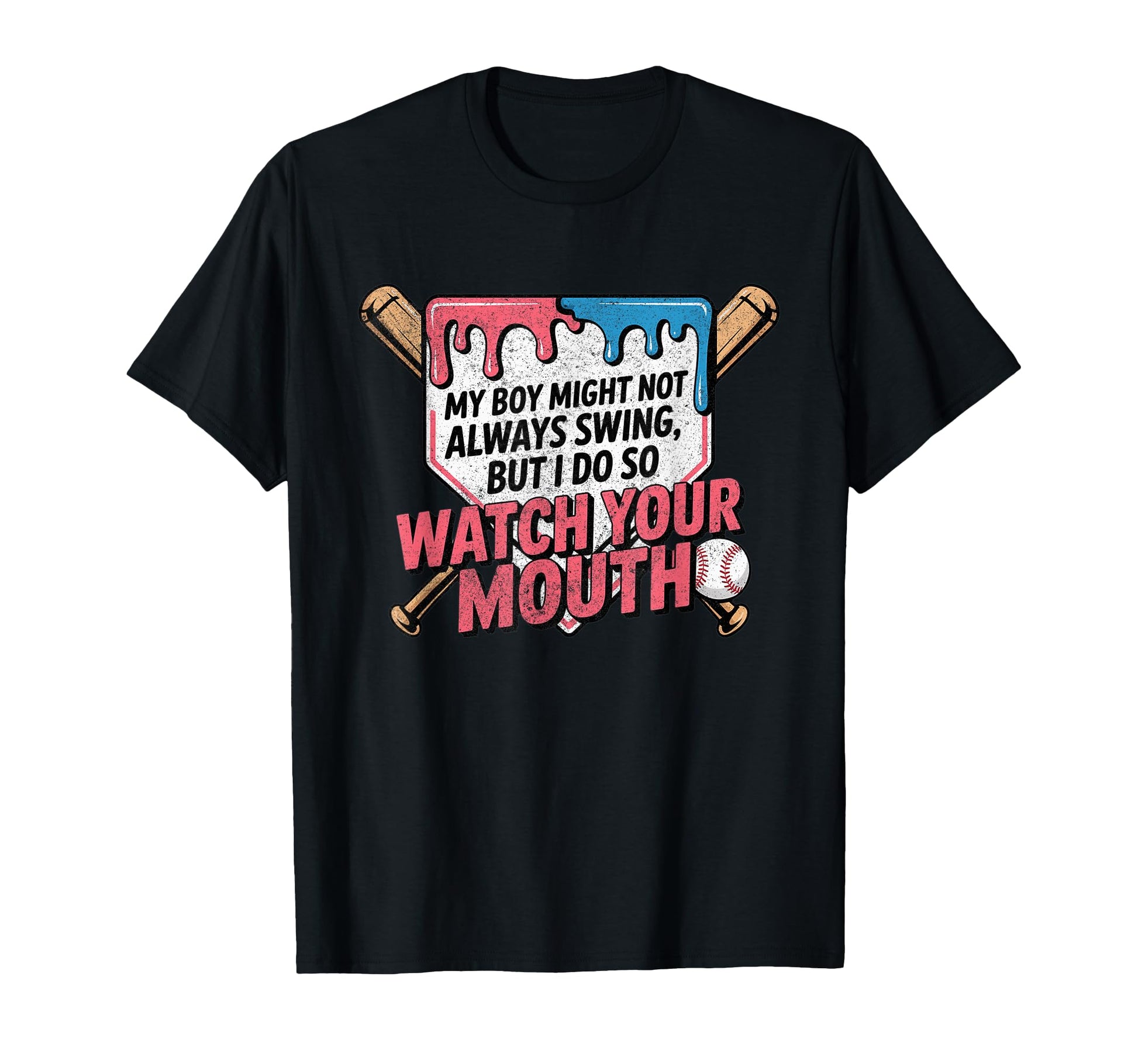 My Might Not Always Swing Baseball Mom T-Shirt - Unique Graphic Unisex - T-Shirt, Sweatshirt, Hoodie
