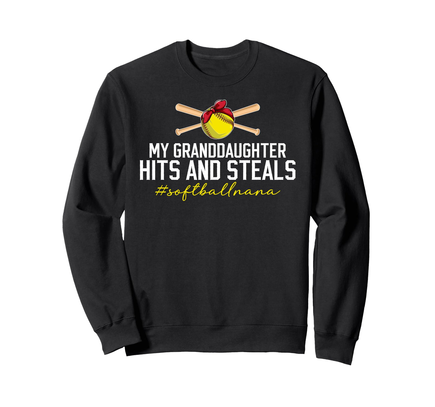 My Granddaughter Softball Nana Sweatshirt - Aesthetic Graphic Unisex - T-Shirt, Sweatshirt, Hoodie