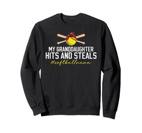 My Granddaughter Softball Nana Sweatshirt - Aesthetic Graphic Unisex - T-Shirt, Sweatshirt, Hoodie