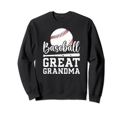 Baseball Great Grandma Baseball Player Sweatshirt - Graphic Print Unisex - T-Shirt, Sweatshirt, Hoodie