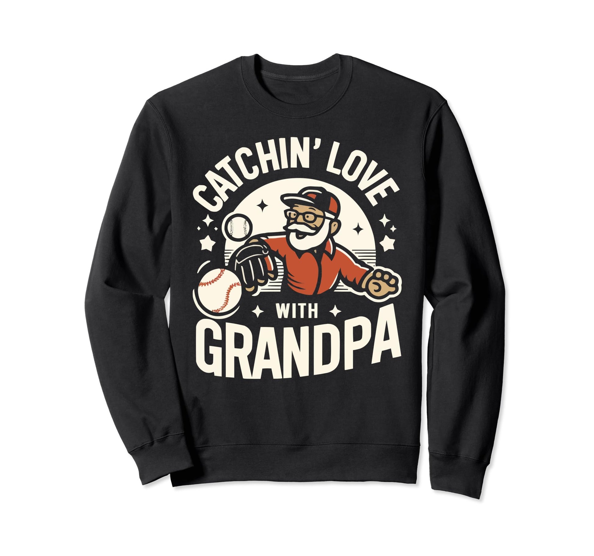 Baseball Grandpa Grandfather Sweatshirt - Aesthetic Graphic Men Women - T-Shirt, Sweatshirt, Hoodie