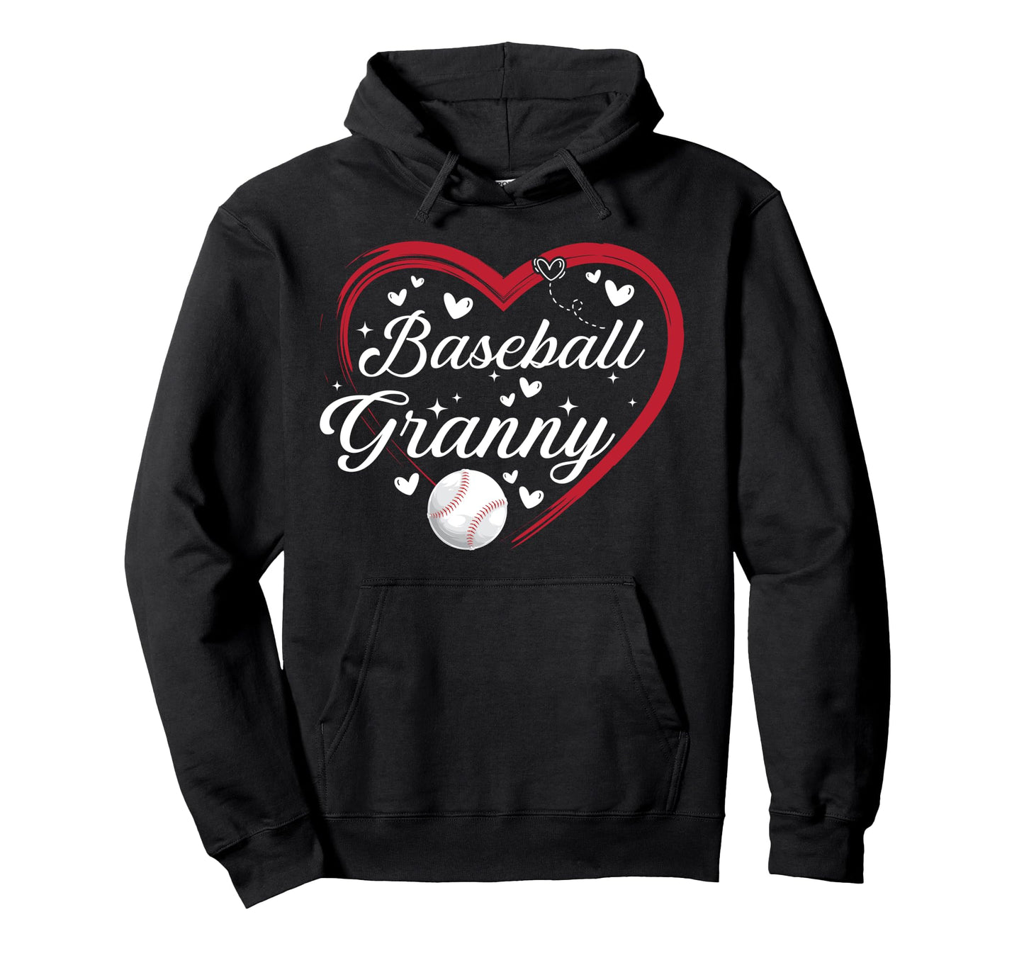 Baseball Granny Heart Granny Baseball Hoodie - Streetwear Style Unisex - T-Shirt, Sweatshirt, Hoodie