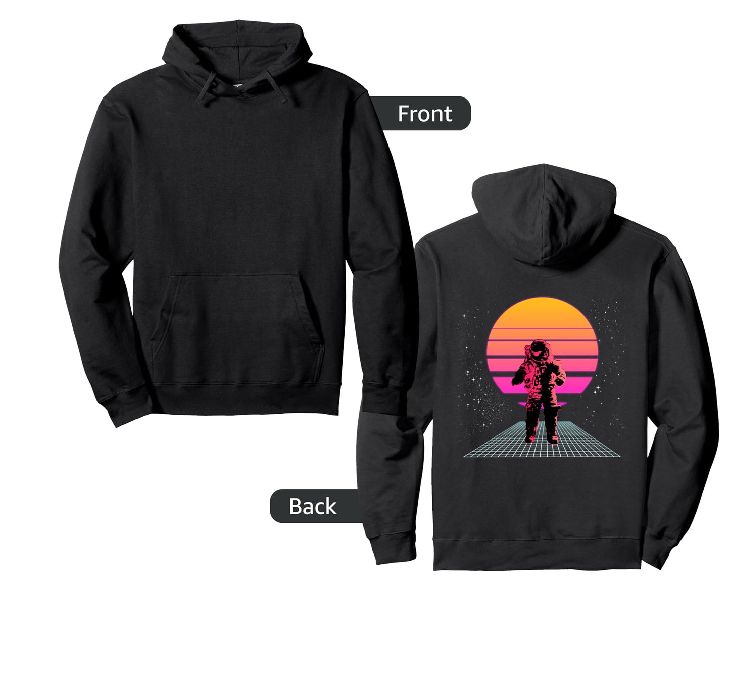 Vaporwave Aesthetic Japanese Astronaut Hoodie - Unique Graphic Men Women - T-Shirt, Sweatshirt, Hoodie