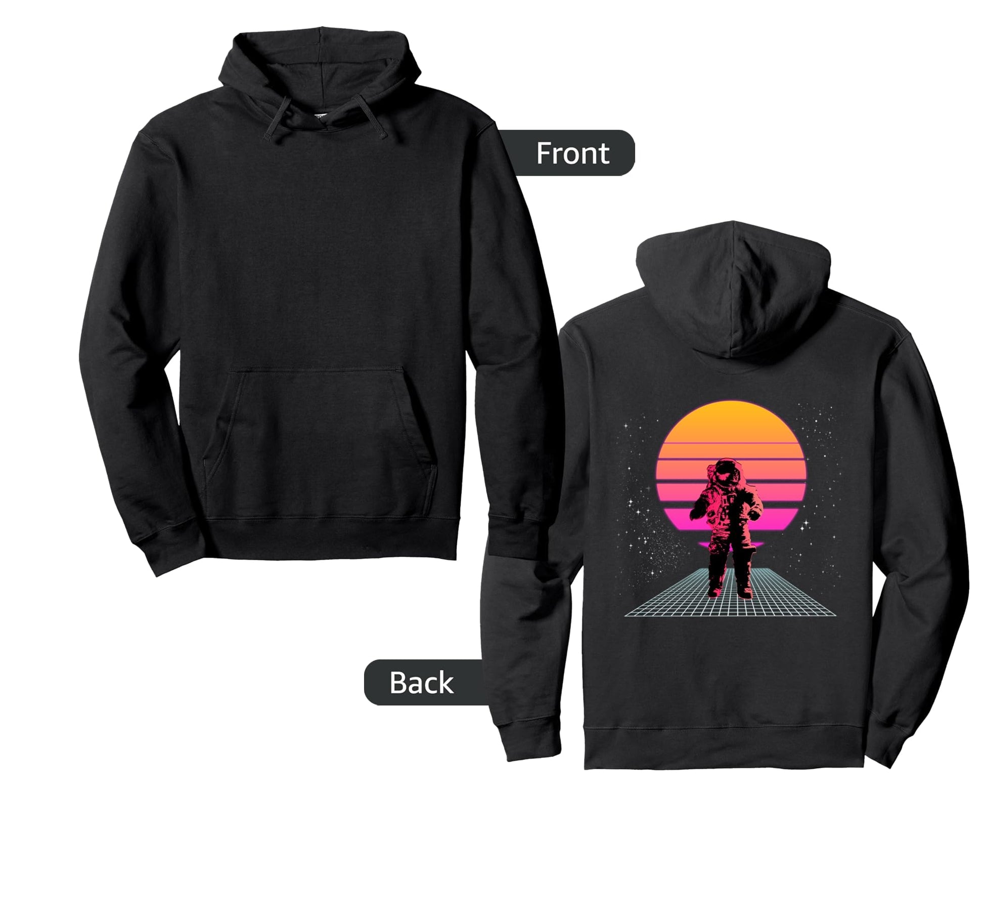 Vaporwave Aesthetic Japanese Astronaut Hoodie - Unique Graphic Men Women - T-Shirt, Sweatshirt, Hoodie