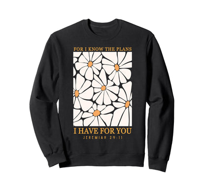 Jeremiah 29 11 Faith Christian Bible Sweatshirt - Minimalist Print Unisex - T-Shirt, Sweatshirt, Hoodie