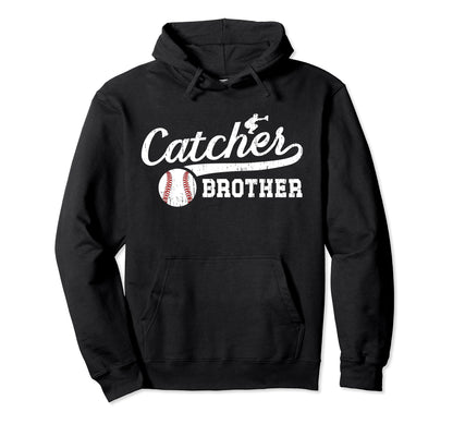 Baseball Catcher Brother Baseball Hoodie - Graphic Print for Adults - T-Shirt, Sweatshirt, Hoodie