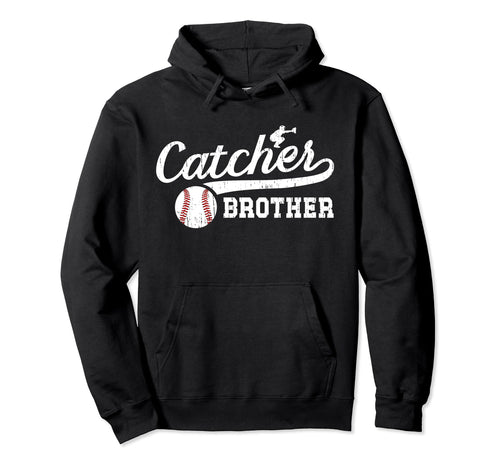 Baseball Catcher Brother Baseball Hoodie - Graphic Print for Adults - T-Shirt, Sweatshirt, Hoodie