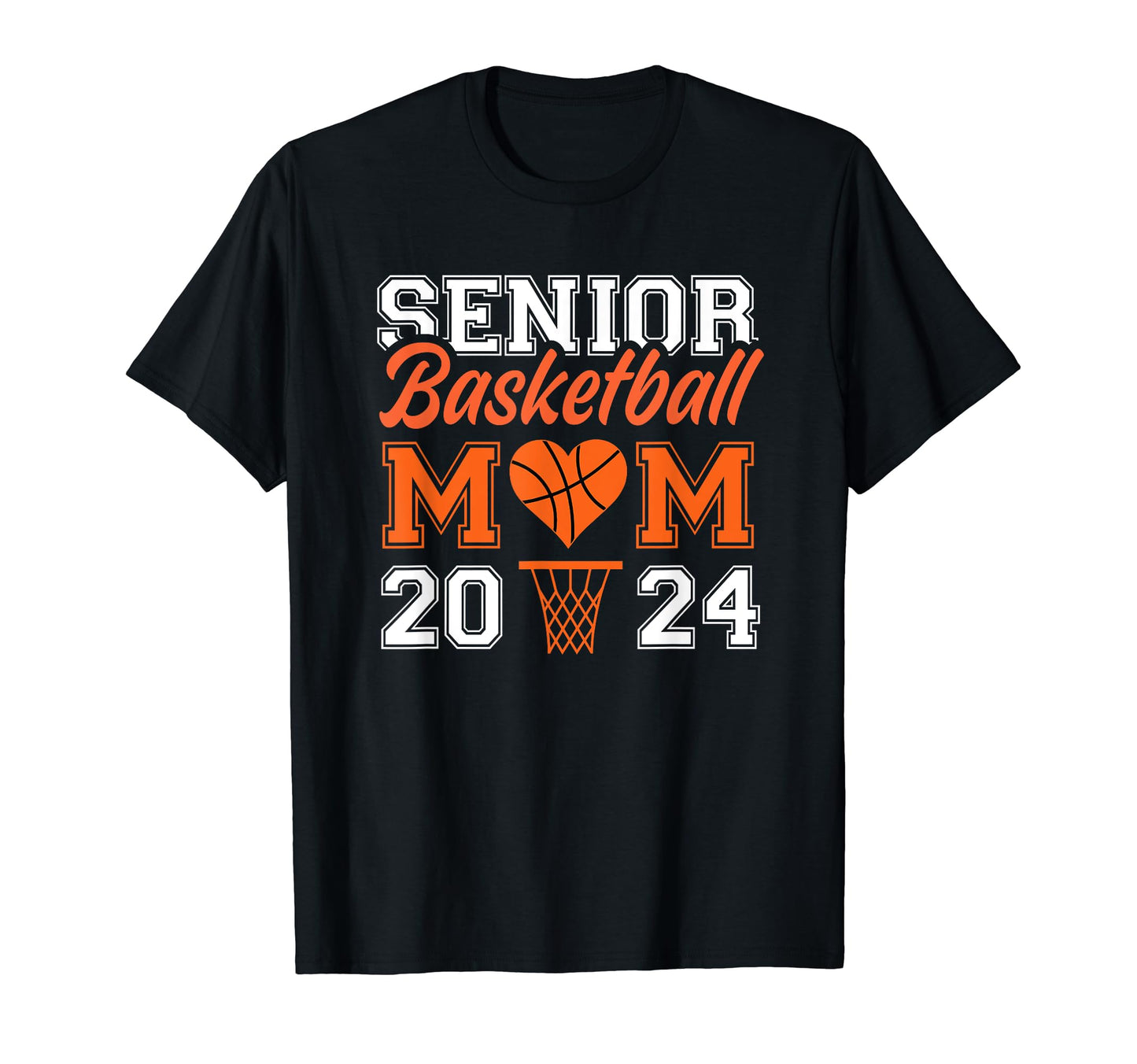 Senior Basketball Mom 2024 T-Shirt - Aesthetic Graphic for Adults - T-Shirt, Sweatshirt, Hoodie