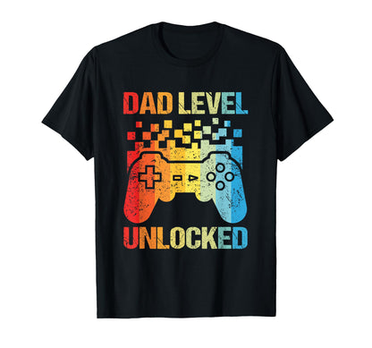 Dad Level Unlocked Funny New Dad Father T-Shirt - Trendy Graphic Unisex - T-Shirt, Sweatshirt, Hoodie
