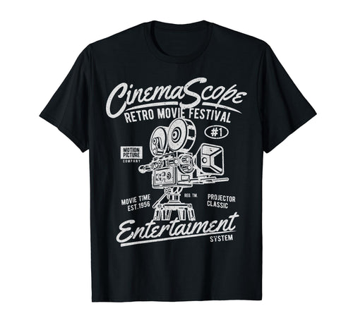 Cinema Scope Movie Camera T-Shirt - Casual Everyday Wear Unisex - T-Shirt, Sweatshirt, Hoodie