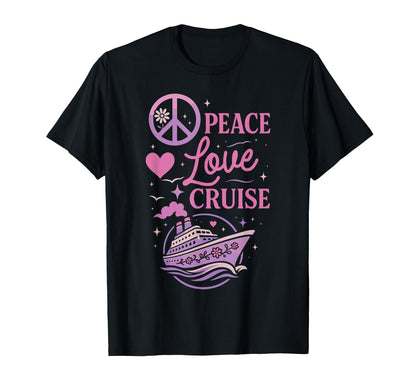 Cruise Ship Vacation Peace Love T-Shirt - Custom Art Print for Adults - T-Shirt, Sweatshirt, Hoodie