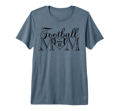 Football Mom Black Number 12 Jersey T-Shirt - Custom Art Print Unisex - T-Shirt, Sweatshirt, Hoodie