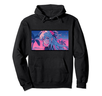 90S Anime Aesthetic Lofi Vaporwave Hoodie - Casual Everyday Wear Men Women - T-Shirt, Sweatshirt, Hoodie