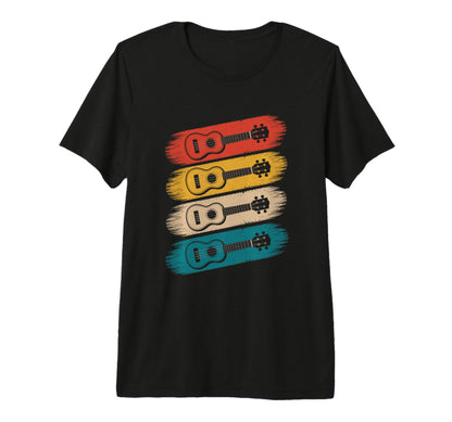 Colorful Guitar Guitar Old School Tri T-Shirt - Trendy Graphic for Adults - T-Shirt, Sweatshirt, Hoodie