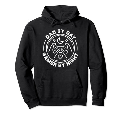 Funny Fathers Day Dad Day Gamer Night Hoodie - Trendy Graphic Men Women - T-Shirt, Sweatshirt, Hoodie