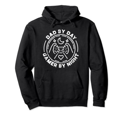 Funny Fathers Day Dad Day Gamer Night Hoodie - Trendy Graphic Men Women - T-Shirt, Sweatshirt, Hoodie