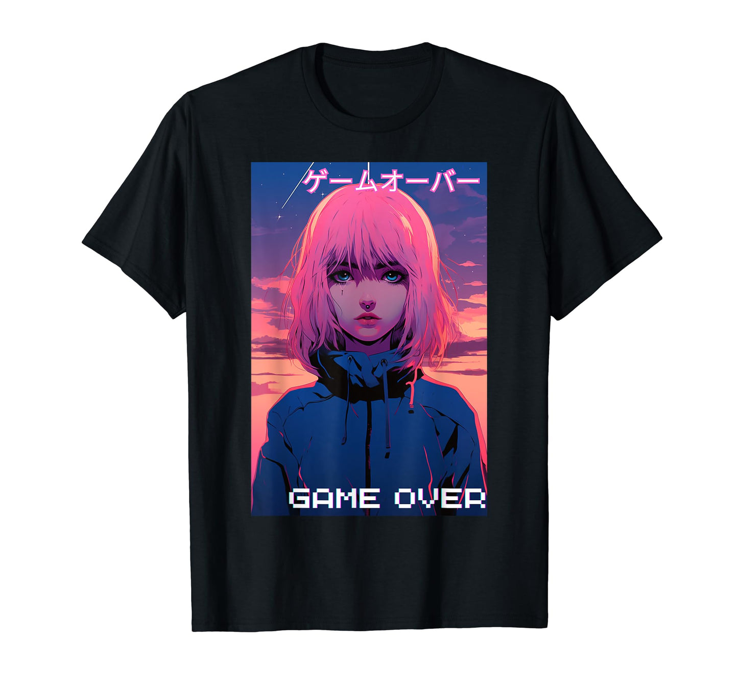 Japanese Vaporwave Sad Anime Indie T-Shirt - Novelty Apparel Men Women - T-Shirt, Sweatshirt, Hoodie