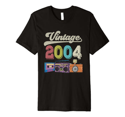 2004 Birthday Funny Old Cassette T-Shirt - Casual Everyday Wear Men Women - T-Shirt, Sweatshirt, Hoodie