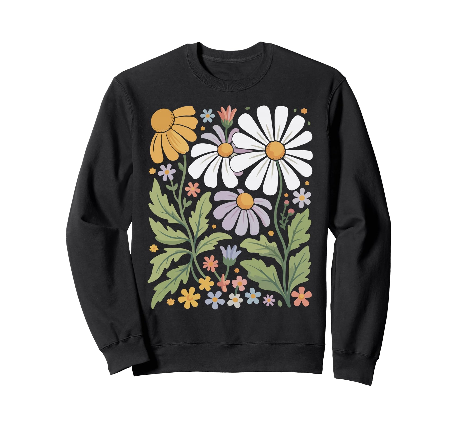 Wildflowers Flowers Pattern Summer Sweatshirt - Minimalist Print Men Women - T-Shirt, Sweatshirt, Hoodie