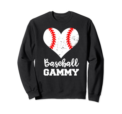 Baseball Gammy Funny Baseball Heart Sweatshirt - Novelty Apparel Unisex - T-Shirt, Sweatshirt, Hoodie