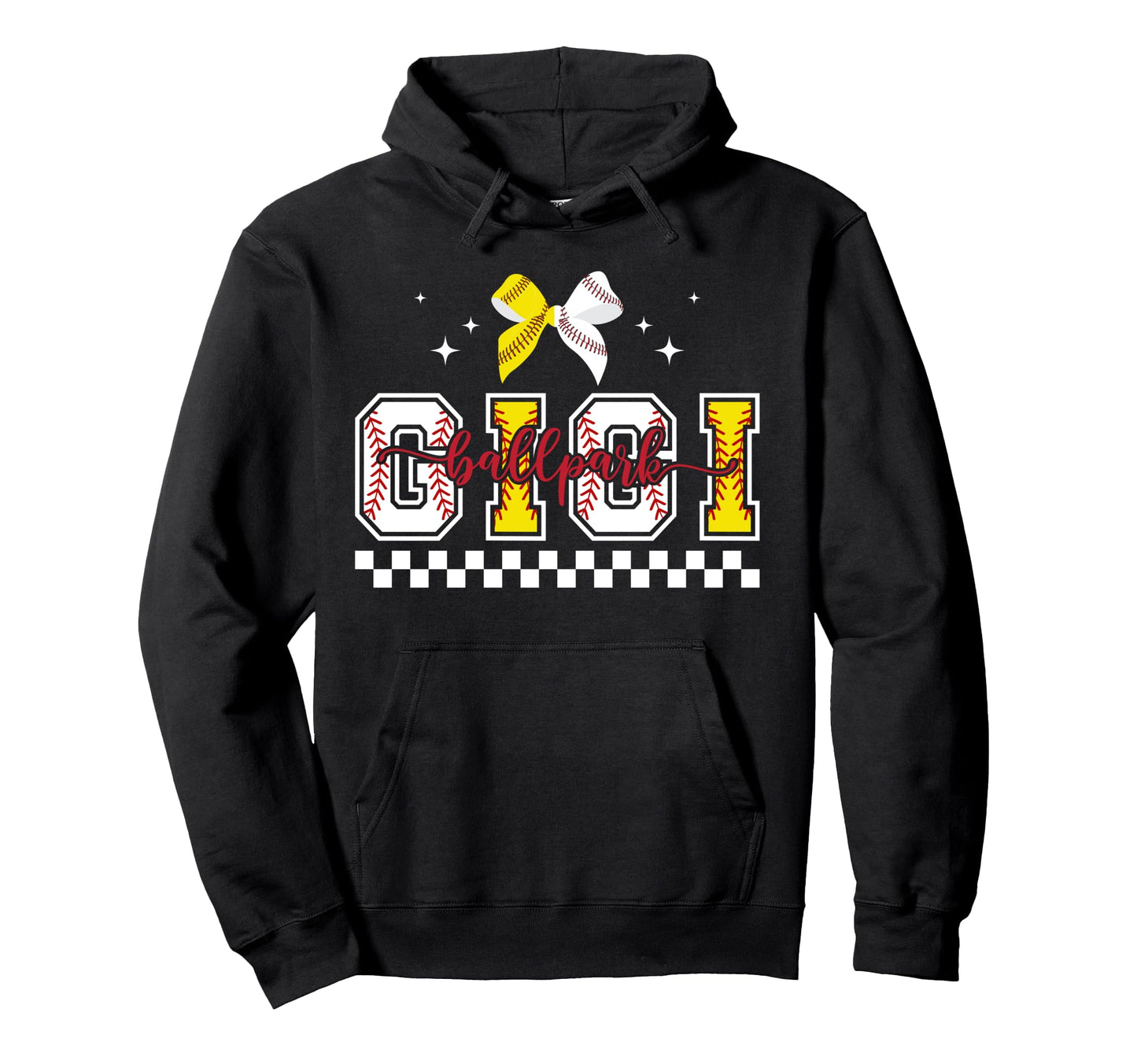 Ballpark Gigi Grandma Baseball Hoodie - Aesthetic Graphic for Adults - T-Shirt, Sweatshirt, Hoodie