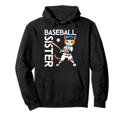 Sport Lover Sister Mothers Day Baseball Hoodie - Minimalist Print Unisex - T-Shirt, Sweatshirt, Hoodie