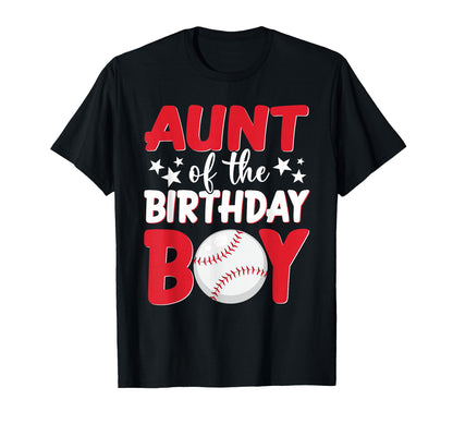 Baseball Aunt Birthday Family Matching T-Shirt - Graphic Print Men Women - T-Shirt, Sweatshirt, Hoodie