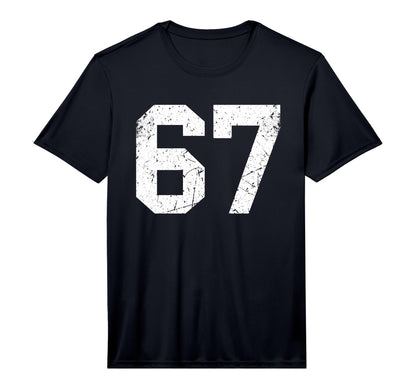 White Sports Team Number 67 T-Shirt - Custom Art Print for Adults - T-Shirt, Sweatshirt, Hoodie