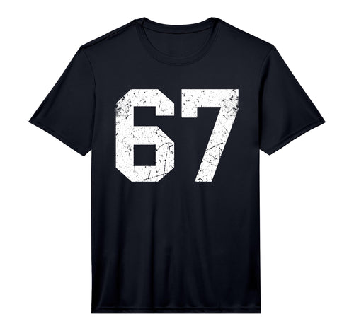 White Sports Team Number 67 T-Shirt - Custom Art Print for Adults - T-Shirt, Sweatshirt, Hoodie