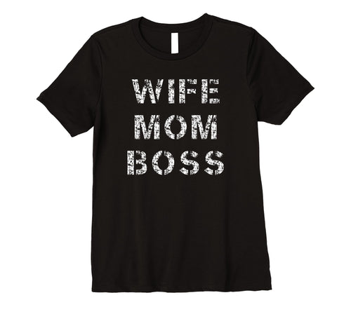 Womens Distressed Wife Mom Boss 90S T-Shirt - Aesthetic Graphic Unisex - T-Shirt, Sweatshirt, Hoodie