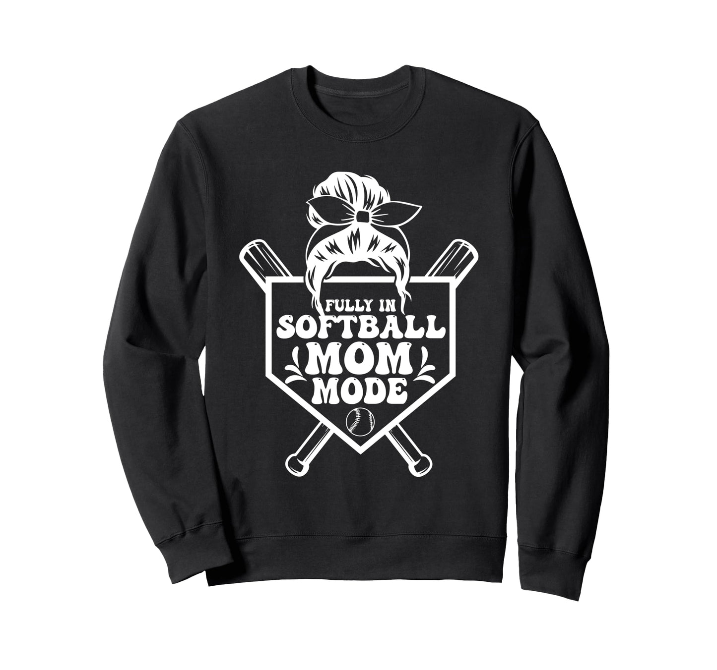 Softball Mom Mothers Day Sweatshirt - Fun Novelty Design for Adults - T-Shirt, Sweatshirt, Hoodie