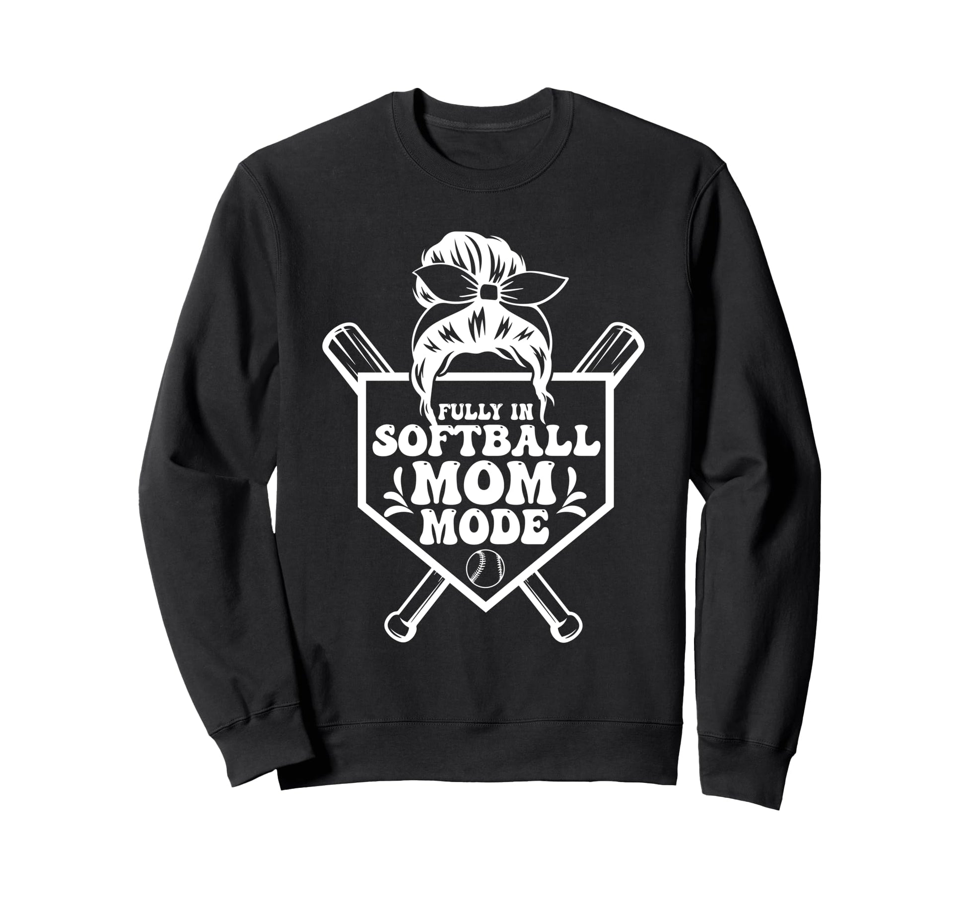 Softball Mom Mothers Day Sweatshirt - Fun Novelty Design for Adults - T-Shirt, Sweatshirt, Hoodie