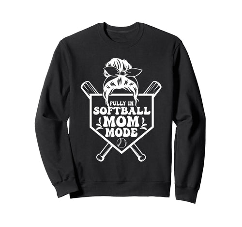 Softball Mom Mothers Day Sweatshirt - Fun Novelty Design for Adults - T-Shirt, Sweatshirt, Hoodie