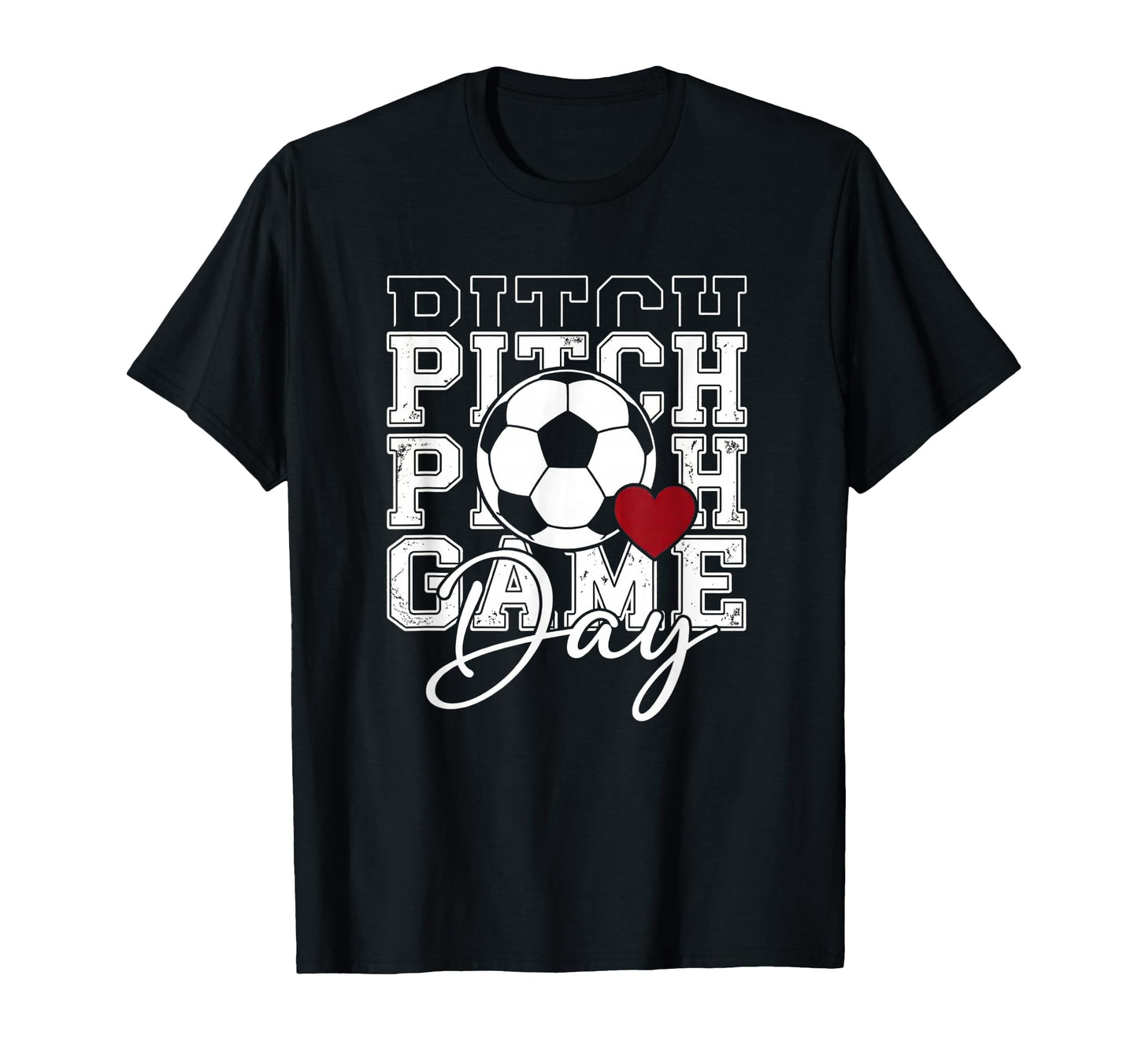 Soccer Game Day Spirit Heart Athlete T-Shirt - Unique Graphic for Adults - T-Shirt, Sweatshirt, Hoodie