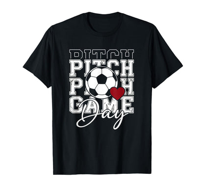 Soccer Game Day Spirit Heart Athlete T-Shirt - Unique Graphic for Adults - T-Shirt, Sweatshirt, Hoodie