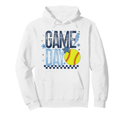 Game Day Softball Mom School Pride Hoodie - Streetwear Style for Adults - T-Shirt, Sweatshirt, Hoodie