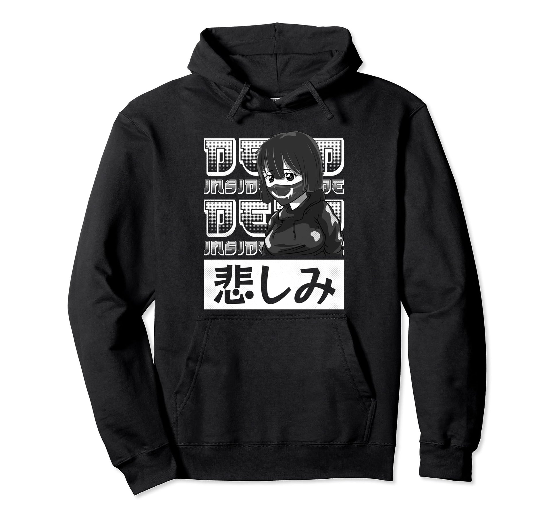 Sad Japanese Anti Social Soft Grunge Hoodie - Streetwear Style Men Women - T-Shirt, Sweatshirt, Hoodie