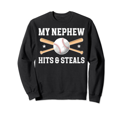 My Nephew Baseball Uncle Baseball Sweatshirt - Unique Graphic for Adults - T-Shirt, Sweatshirt, Hoodie