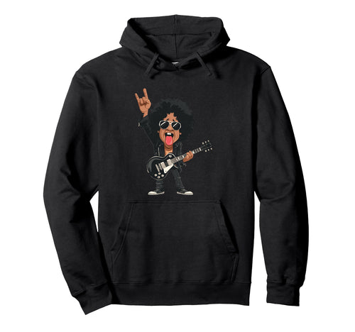 Funny Guitarist Rock Music Hairy Hoodie - Fun Novelty Design Men Women - T-Shirt, Sweatshirt, Hoodie