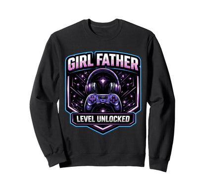 Father Level Unlocked New Dad Papa Sweatshirt - Streetwear Style Unisex - T-Shirt, Sweatshirt, Hoodie