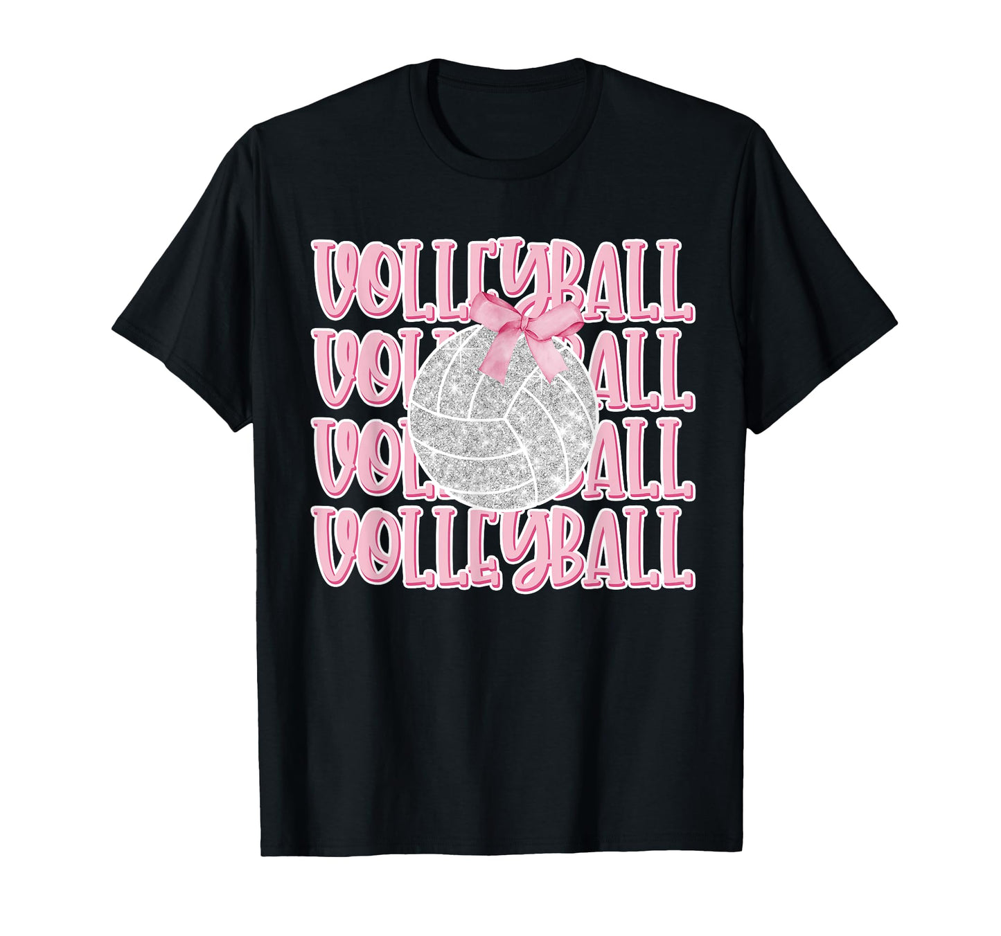 Volleyball Mom Game Day Coquette Bow Team T-Shirt - Trendy Graphic Unisex - T-Shirt, Sweatshirt, Hoodie