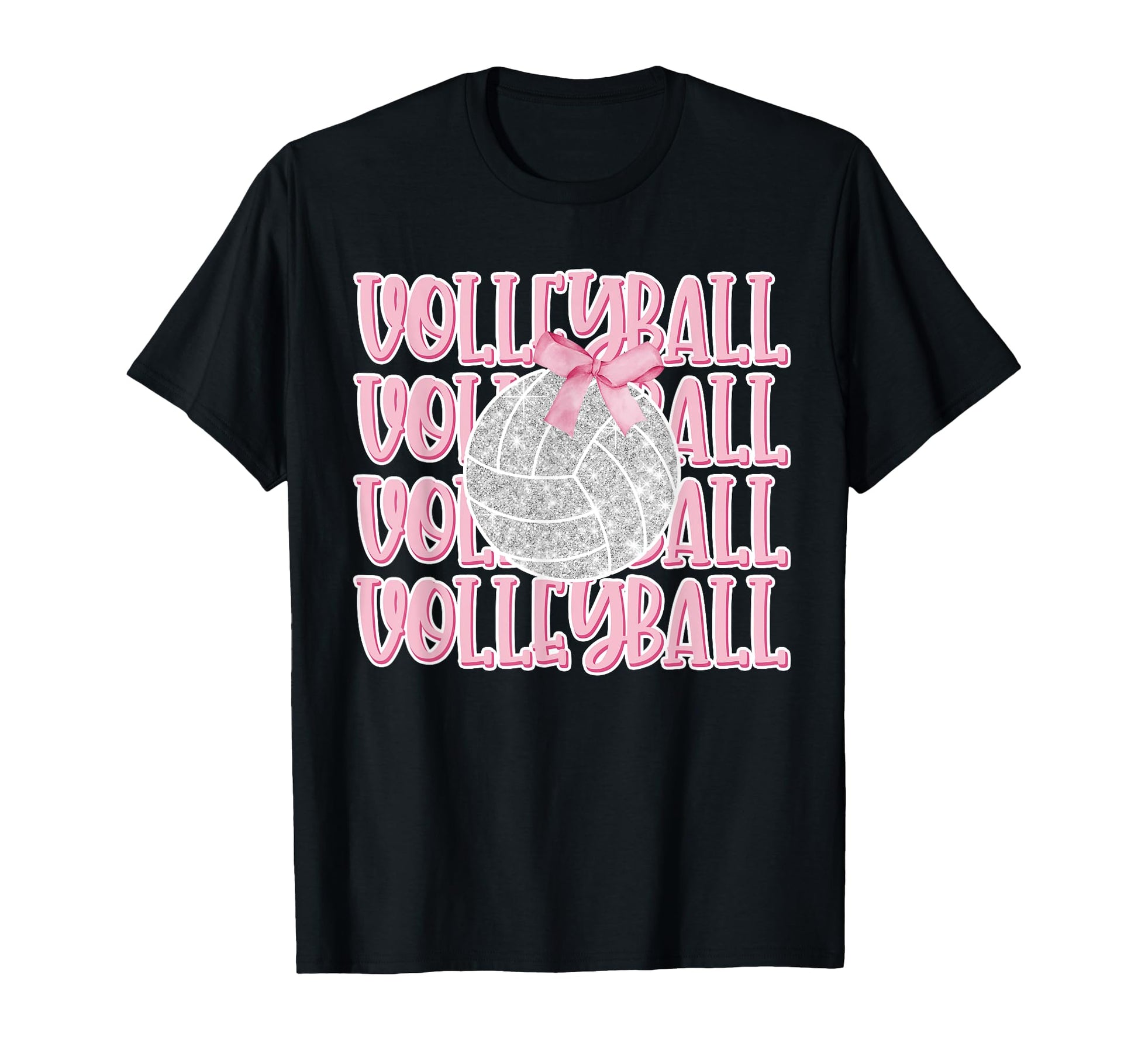 Volleyball Mom Game Day Coquette Bow Team T-Shirt - Trendy Graphic Unisex - T-Shirt, Sweatshirt, Hoodie