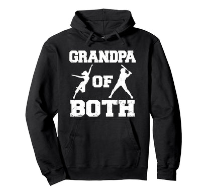 Grandpa Both Funny Baseball And Dance Hoodie - Novelty Apparel Unisex - T-Shirt, Sweatshirt, Hoodie