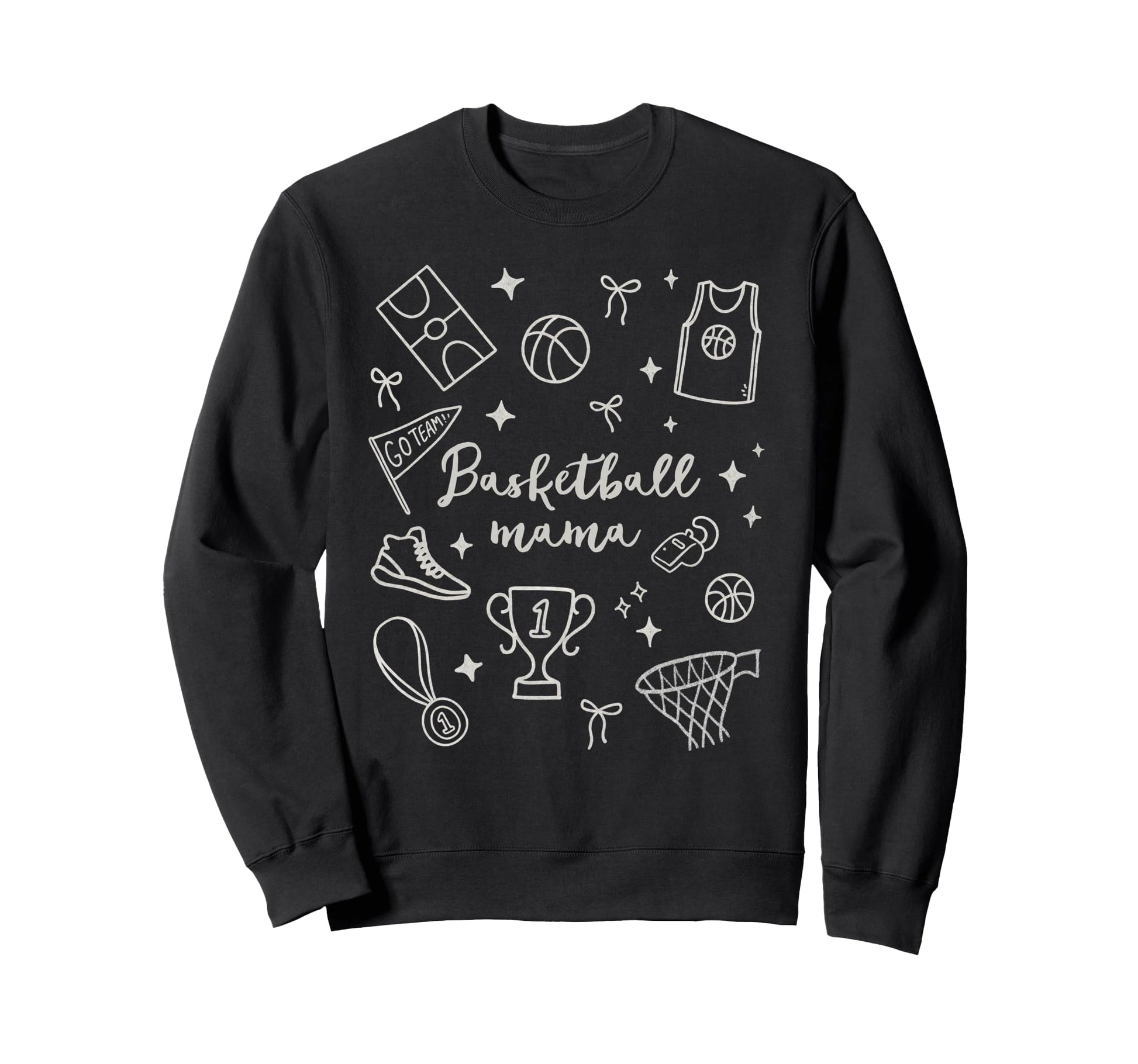 Basketball Mama Basketball Mom Sweatshirt - Graphic Print Men Women - T-Shirt, Sweatshirt, Hoodie