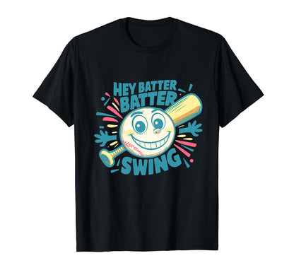Hey Batter Batter Swing Baseball Mom T-Shirt - Minimalist Print Men Women - T-Shirt, Sweatshirt, Hoodie