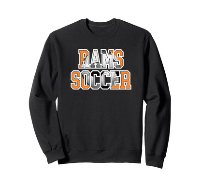 Rams Soccer Mom Game Day Mascot Orange Sweatshirt - Novelty Apparel Unisex - T-Shirt, Sweatshirt, Hoodie