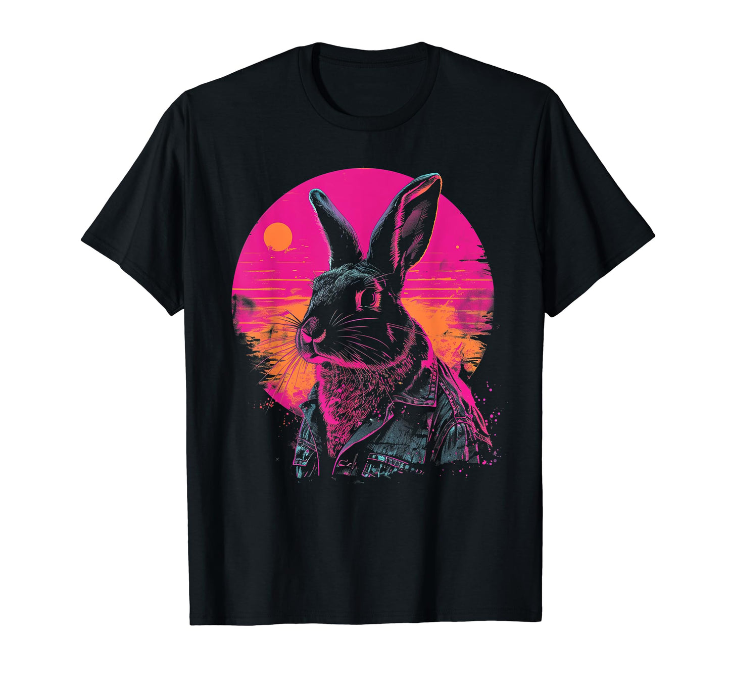 Rabbit Bunny Vaporwave Aesthetic T-Shirt - Custom Art Print Unisex - T-Shirt, Sweatshirt, Hoodie
