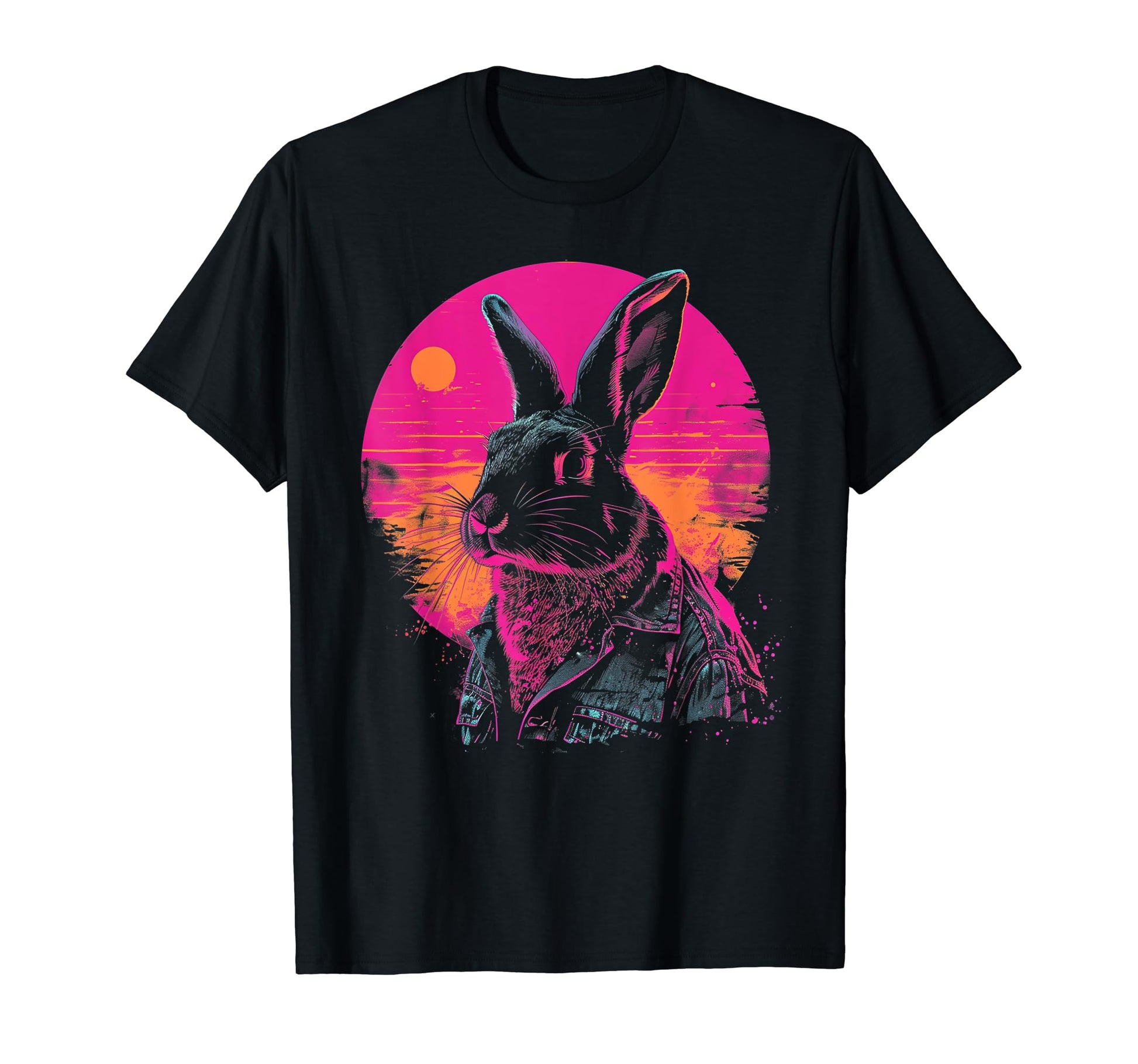 Rabbit Bunny Vaporwave Aesthetic T-Shirt - Custom Art Print Unisex - T-Shirt, Sweatshirt, Hoodie