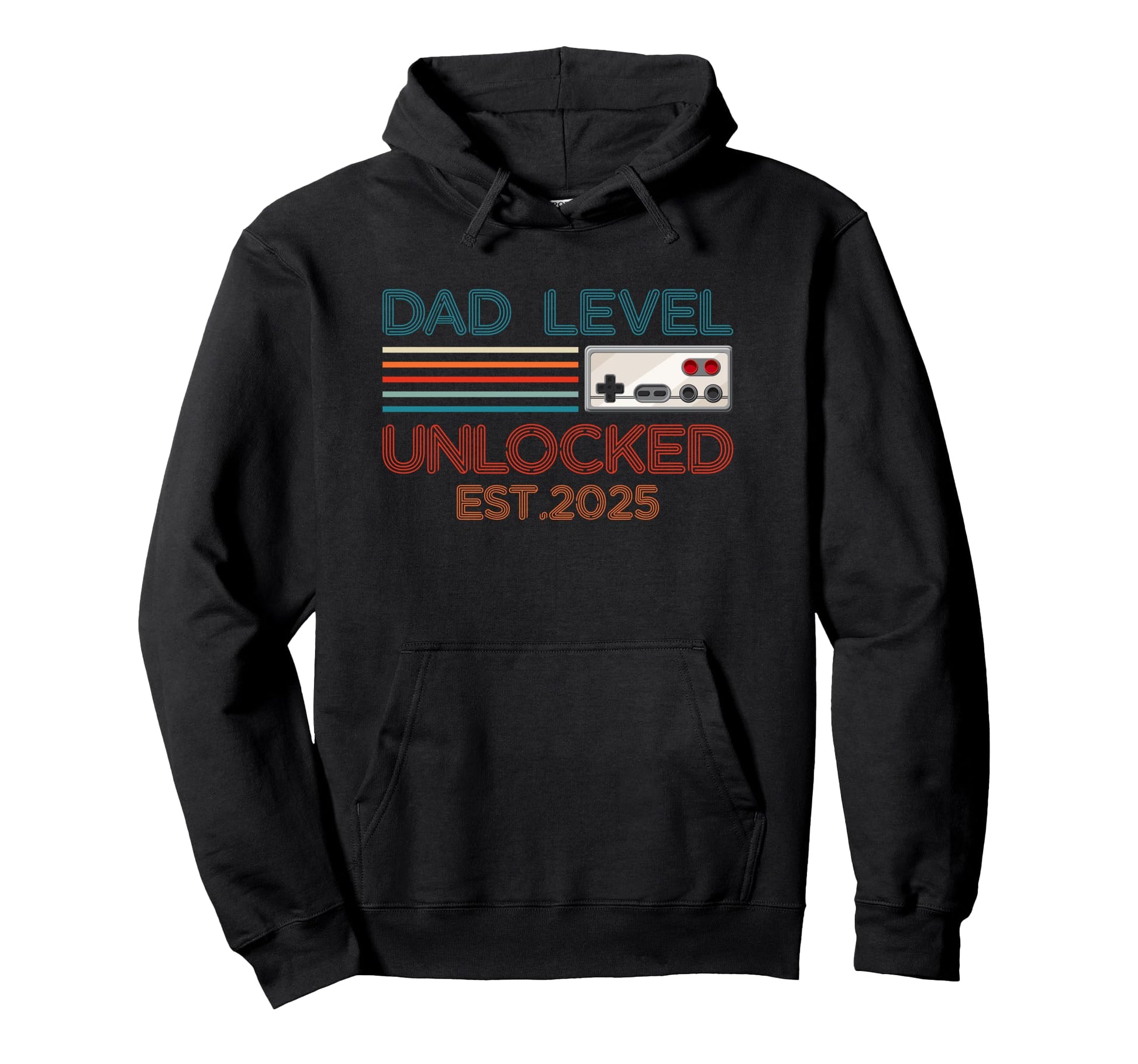 Dad Level Unlocked 2025 New Daddy Leveled Hoodie - Novelty Apparel Unisex - T-Shirt, Sweatshirt, Hoodie