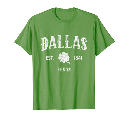 Dallas Texas Varsity Shamrock St T-Shirt - Trendy Graphic for Adults - T-Shirt, Sweatshirt, Hoodie